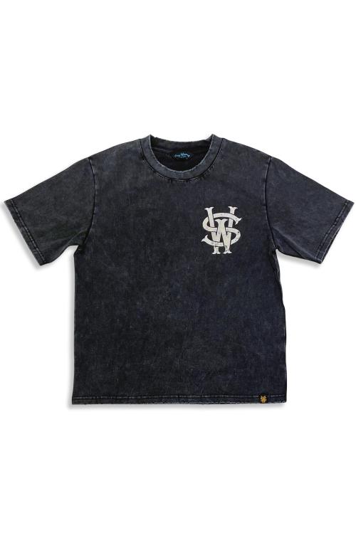 Stay Winning Black Vintage Wash Logo Tee