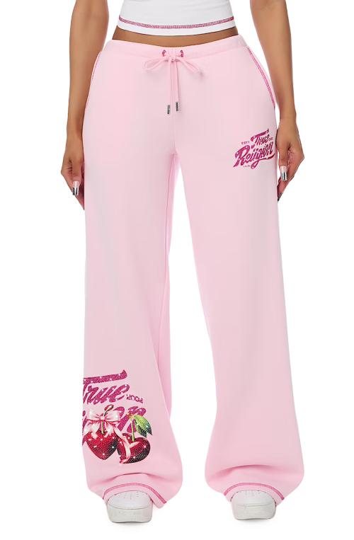 Crystal Cherry Wide Leg Sweatpant
