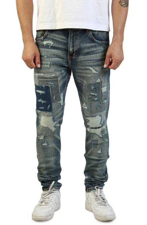 Patched Slim Jean