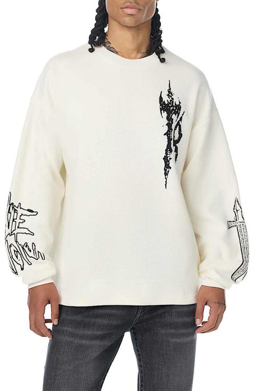Scribble Thermal Waffle Long Sleeve Shirt