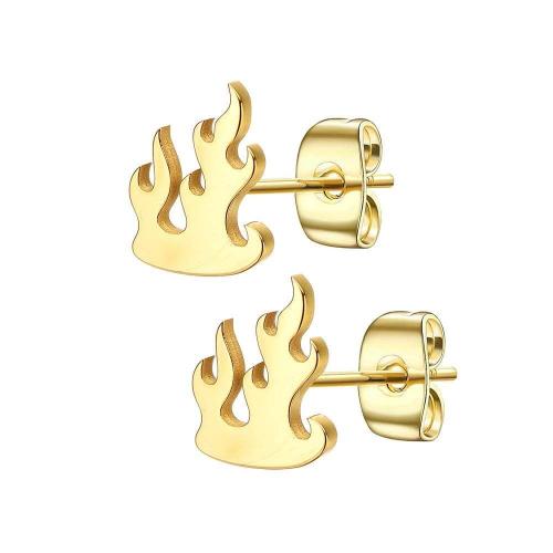 Mister Thermal Stud Earrings Gold
