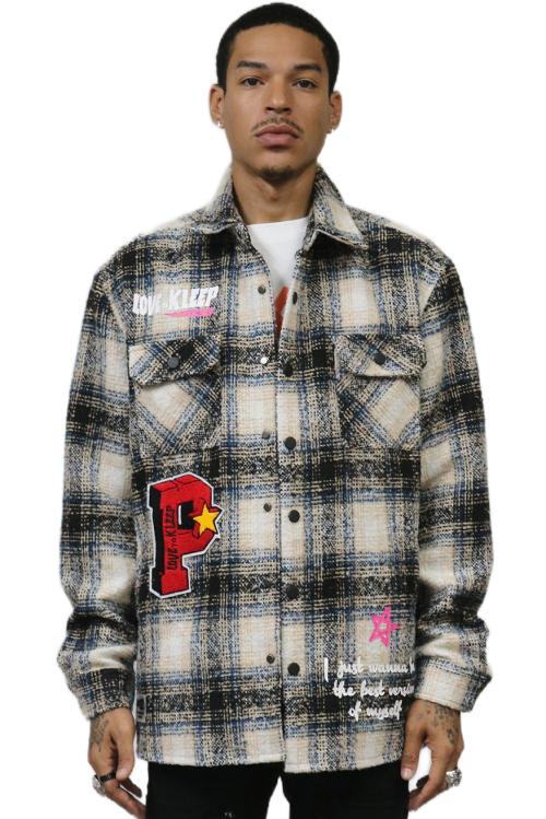 KJ-5210-LOUIS Men's Oversize Heavy Flannel Outer Shirket