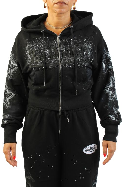 Washed Logo Cropped Hoodie