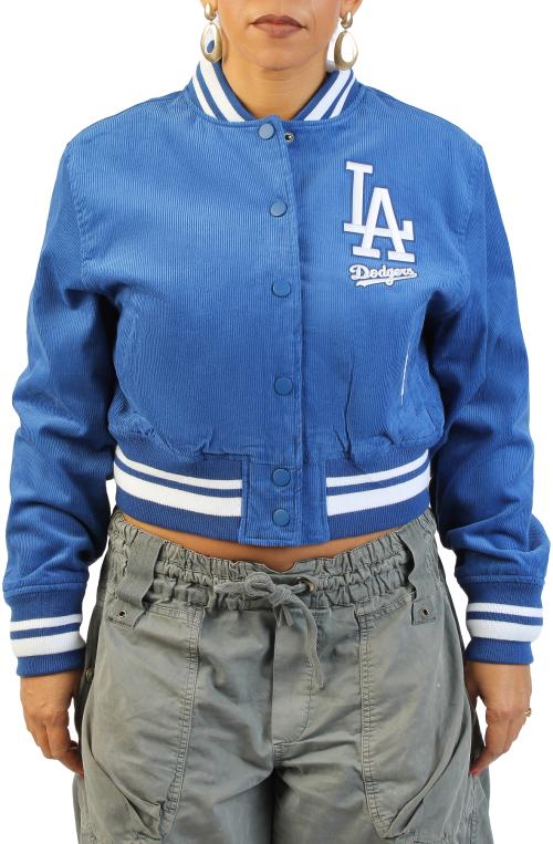 MLB Los Angeles Dodgers Cropped Corduroy Jacket