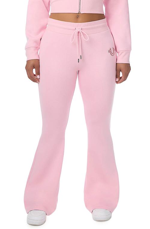 studded mid rise flare sweatpant