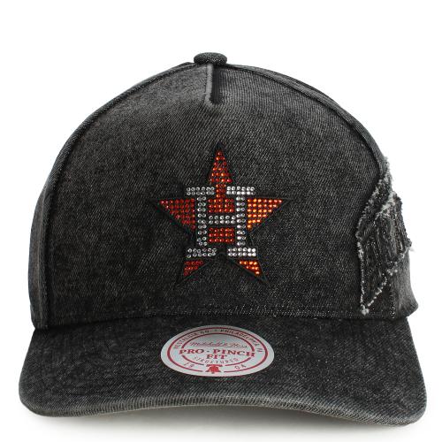 MLB Houston Astros Denim Flames Pro Pinch Snapback